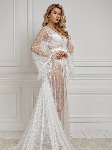 Long lace robes