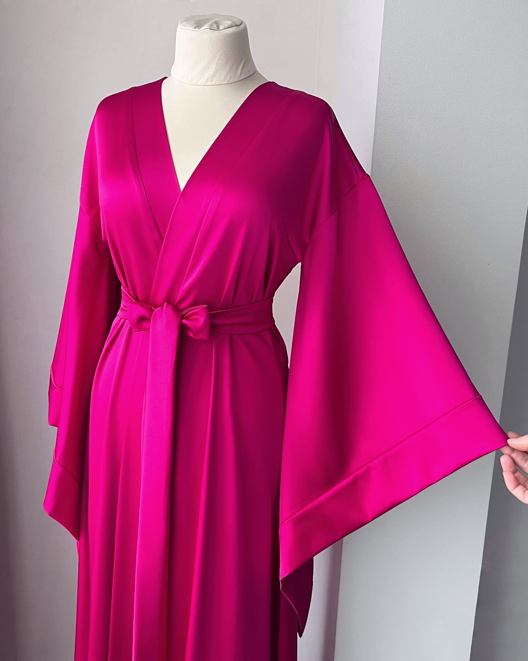 Pink kimono robe long Pink kimono robe long