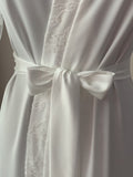 long robe with lace sleeves