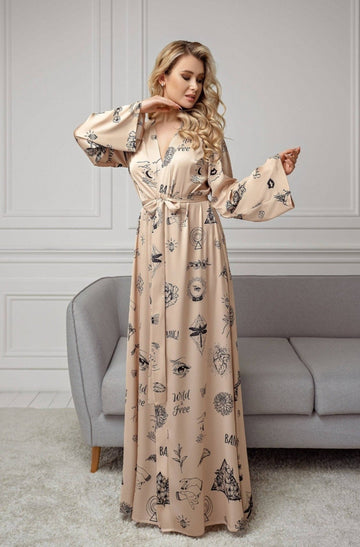 long satin robe