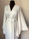 long silk robe ivory
