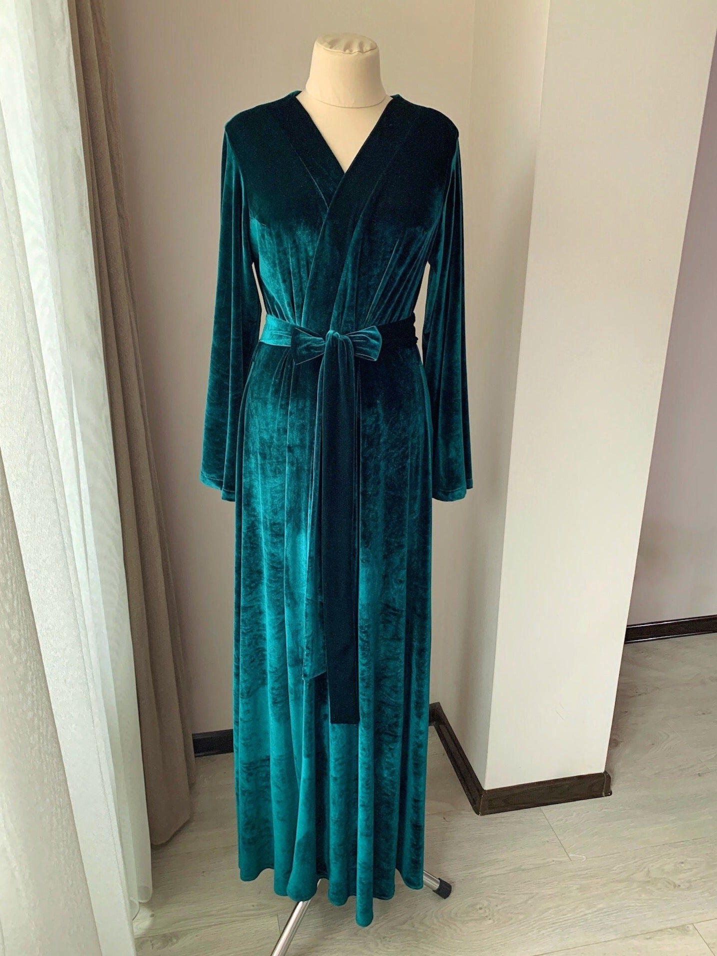green velvet robe