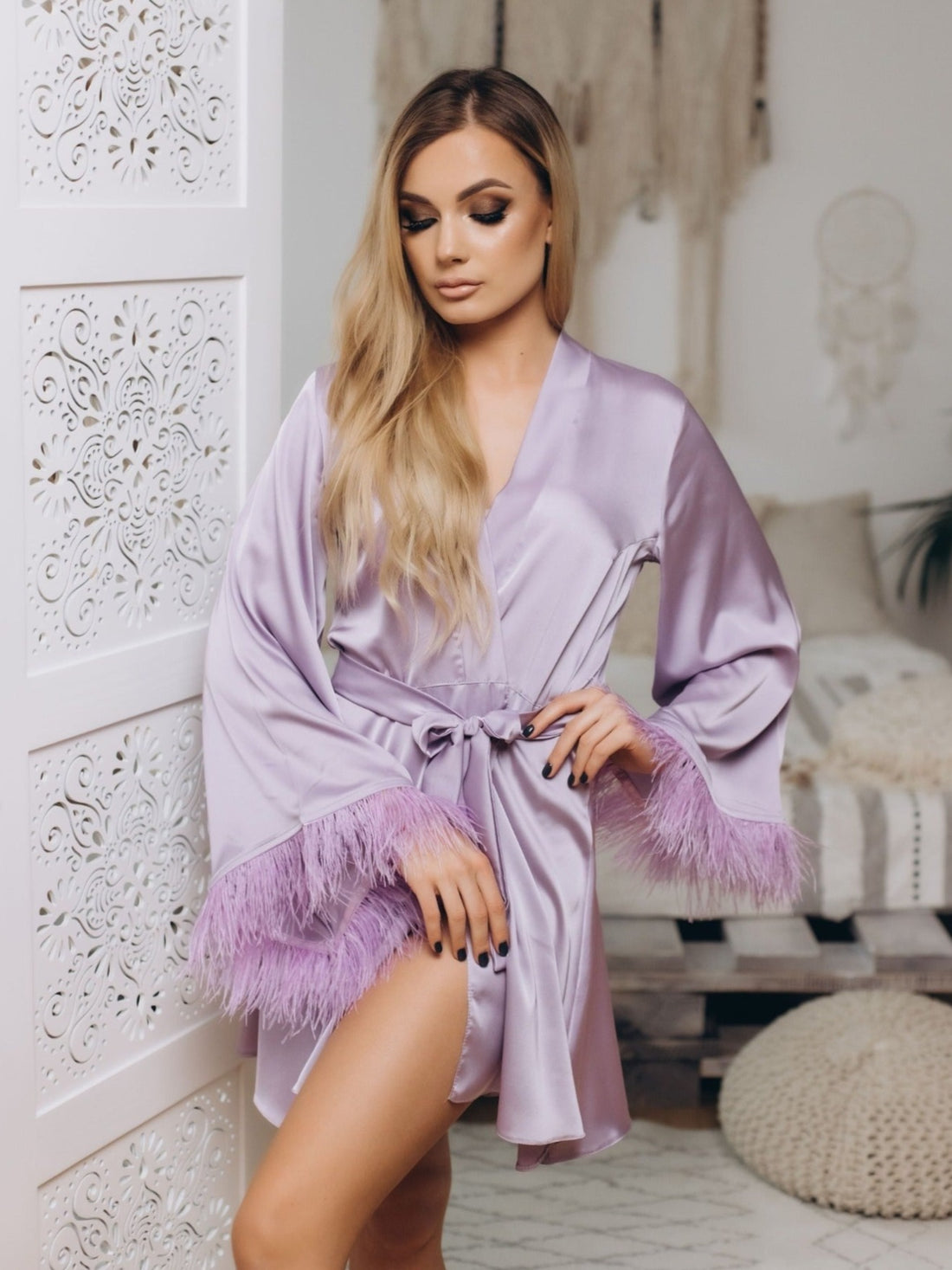 purple robe feathers