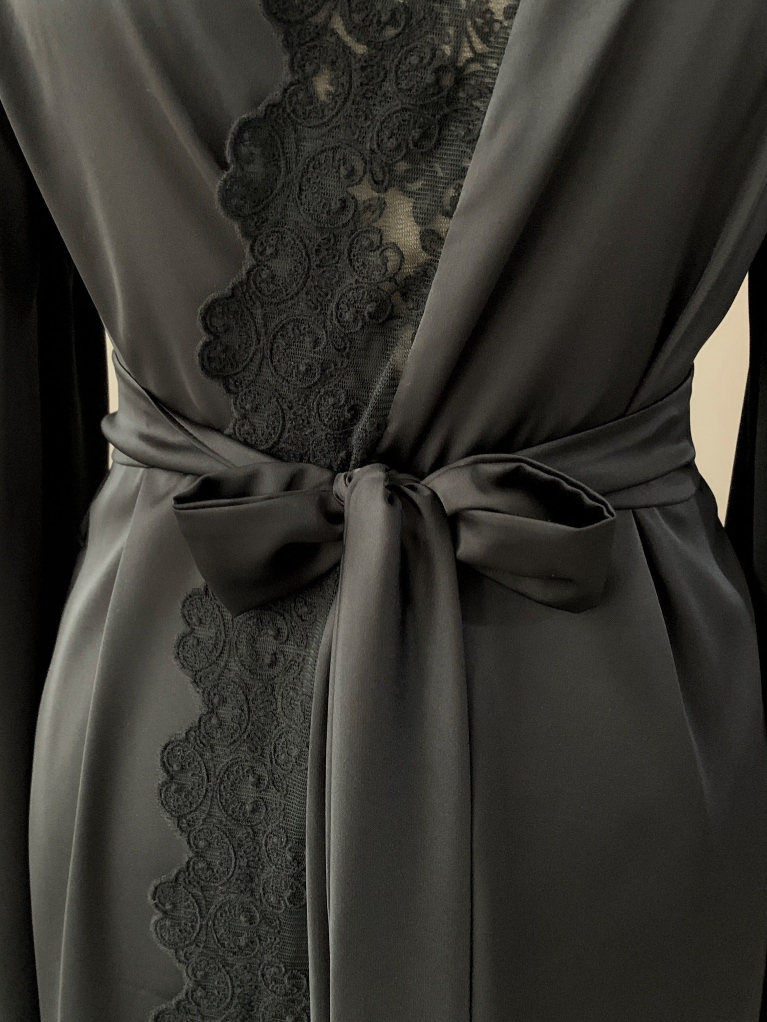 black lace robe