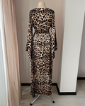 back Leopard dressing gown