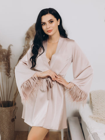 ostrich feather robe