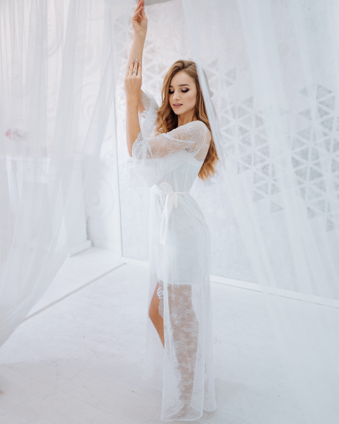 bridal nightgown and robe set