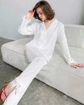 white feather pjs