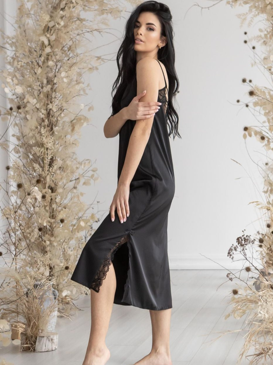 black lace nightgown