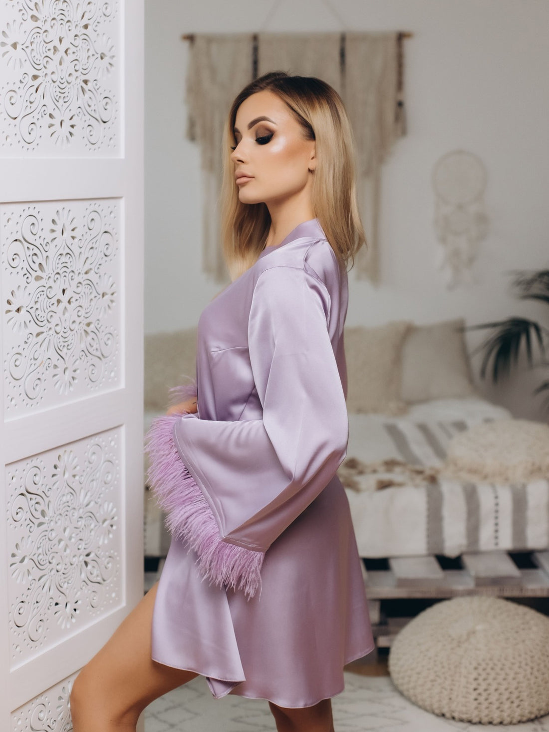 purple robe feathers