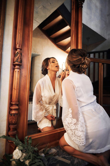Bridal robes, brides lace robe, lace wedding robe, bridal robe, wedding robe, bridesmaid robe, lace bridal robe, kimono robe, bridal boudoir