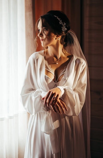 Bridal robe long, floor length robe, long white robe, bridal boudoir, sexy robe, wedding day, photo shoot robe, bridal lingerie