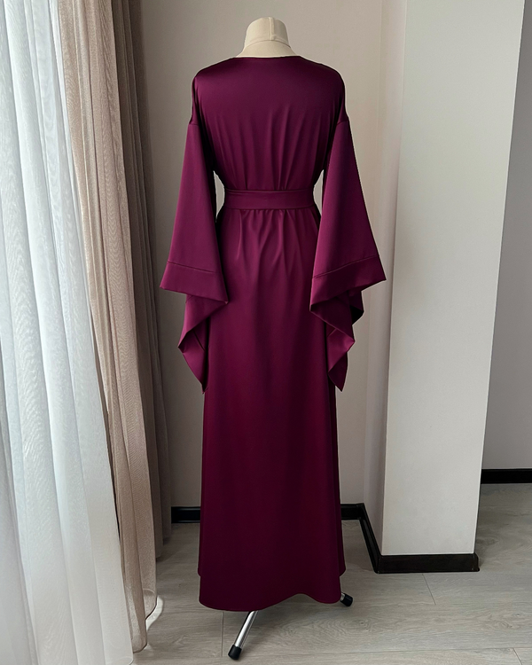 Luxurious long purple robe | Bridesmaid robes 🎁 – BellaDonnaUa