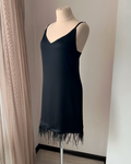 nightgown with feathers black