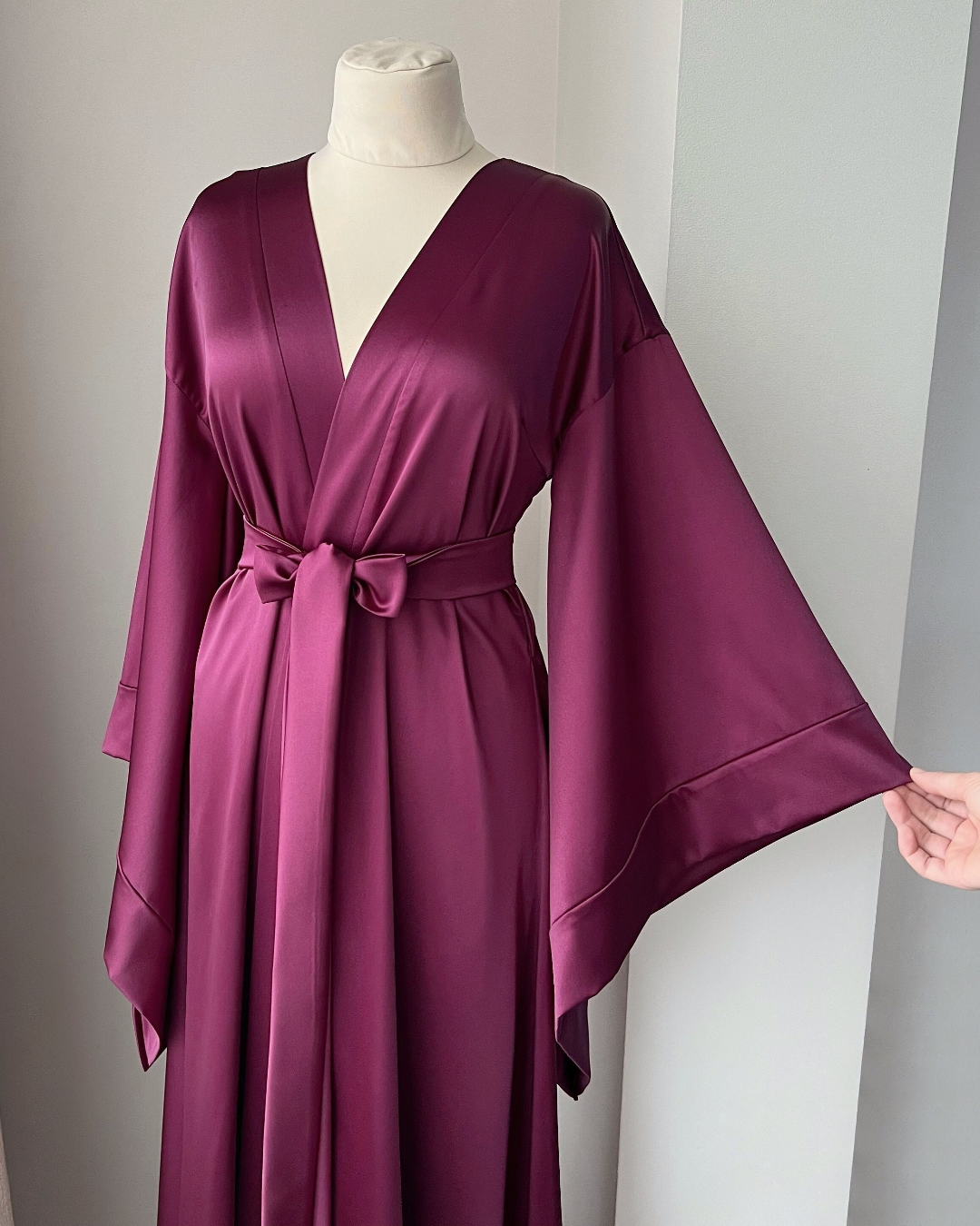 Luxurious long purple robe | Bridesmaid robes 🎁 – BellaDonnaUa