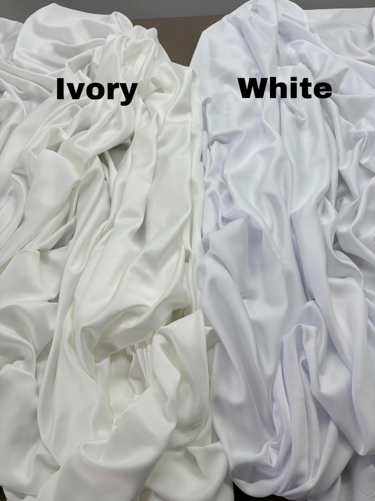 two white sheets with the words ivory and white on them