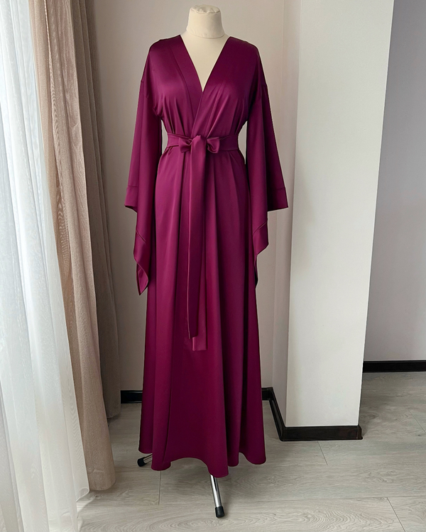 Luxurious long purple robe | Bridesmaid robes 🎁 – BellaDonnaUa
