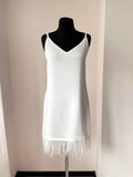 ostrich feather nightgown white