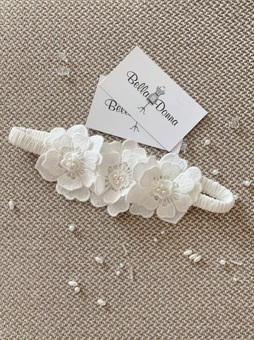 Floral garter for bride