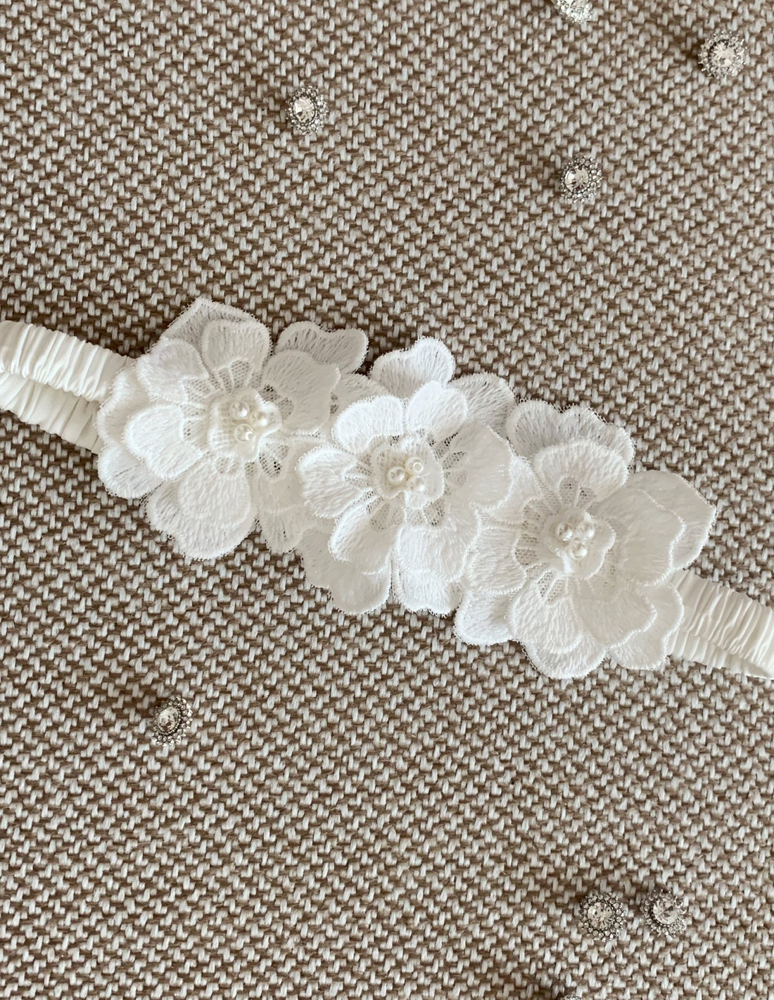 Floral garter for bride