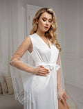 pearls sleeves robe