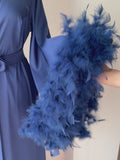blue feather robe