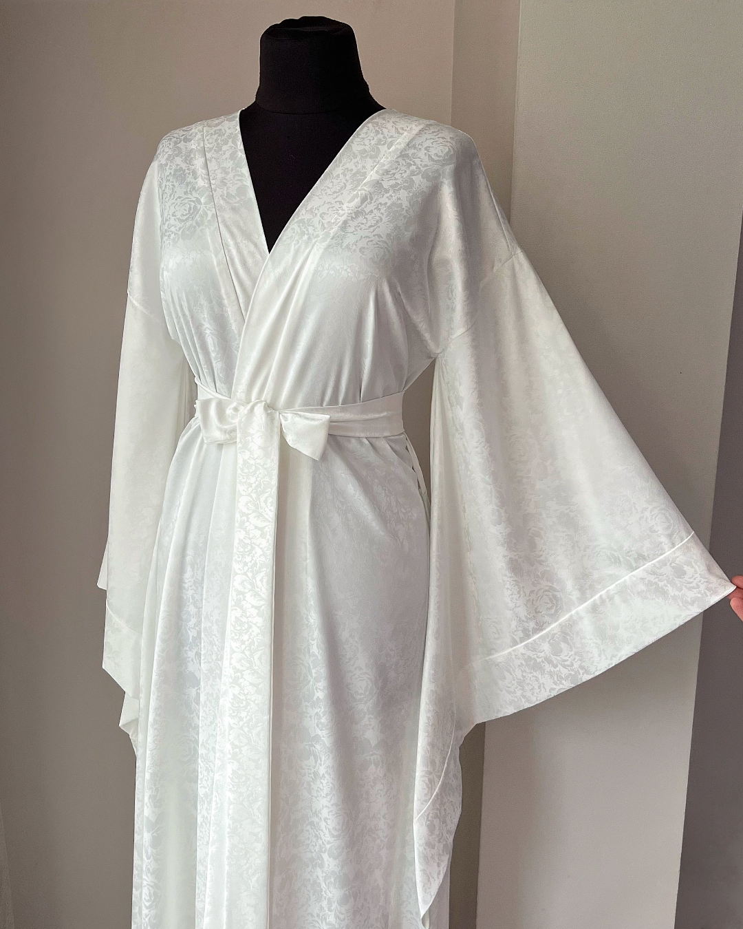 Designer Bride Robe Bride robe with Jacquard for wedding day | BellaDonnaUa Handmade ️