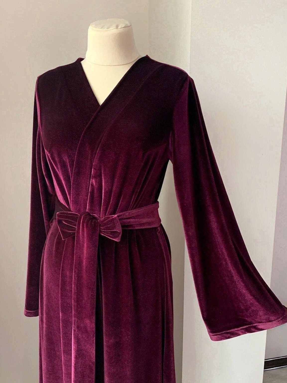 burgundy robe velvet