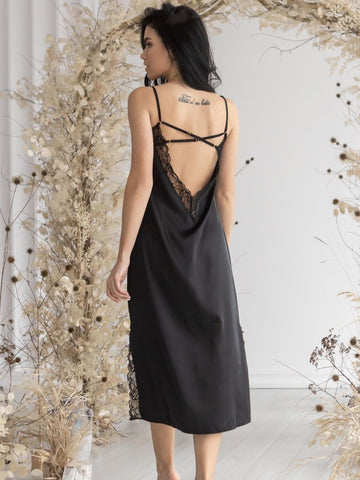 black lace nightgown