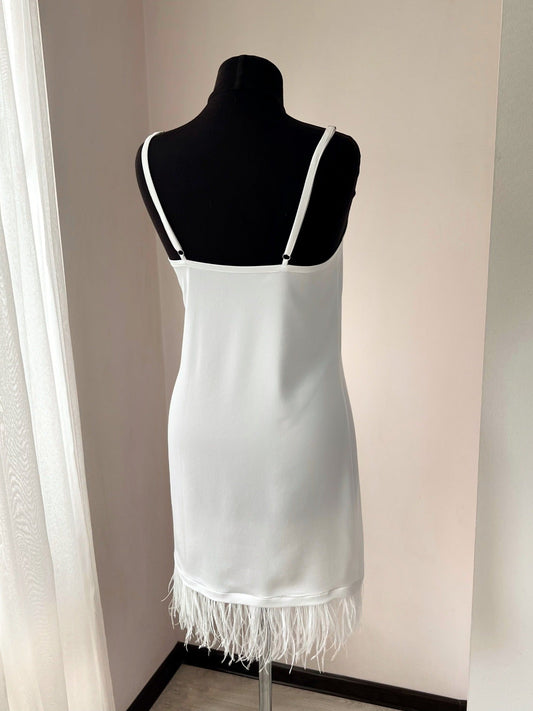 feather trim nightgown