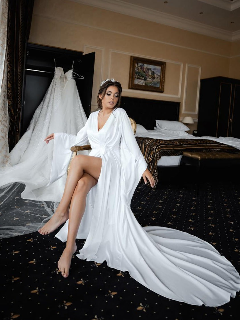 luxury bridal robe
