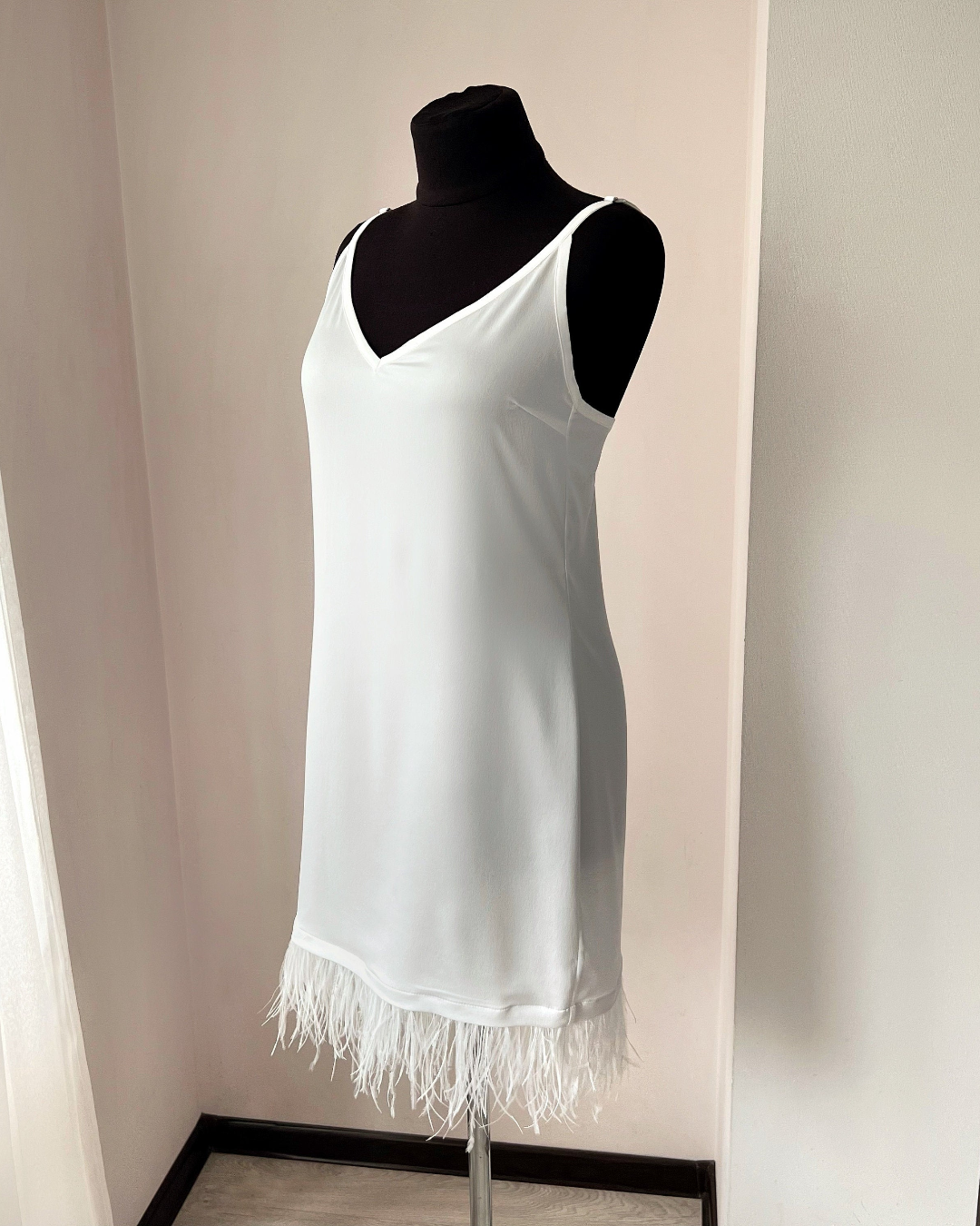 ostrich feather nightgown for bride