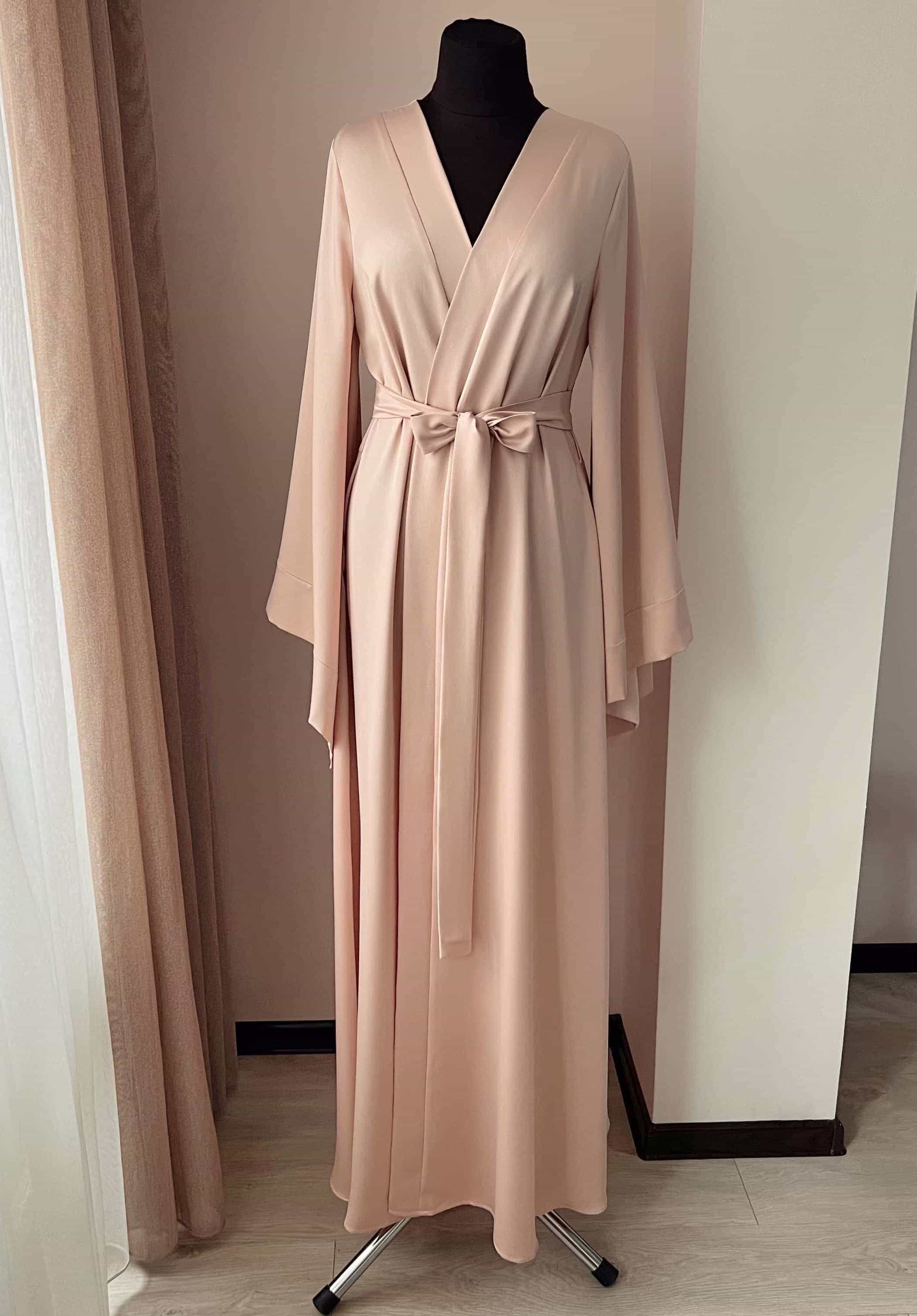 bridal dressing gown long