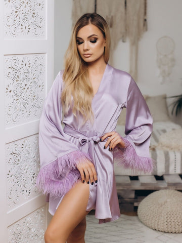 purple robe feathers 