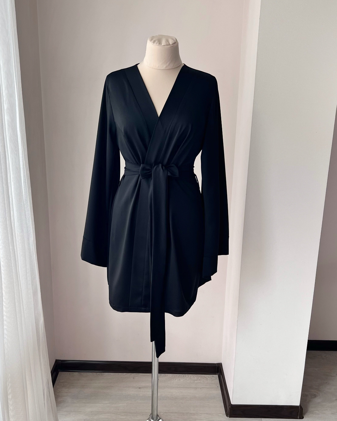 short black kimono dress Meggy Beaufort Dresses Black Short Kimono-Dress for Women, Black