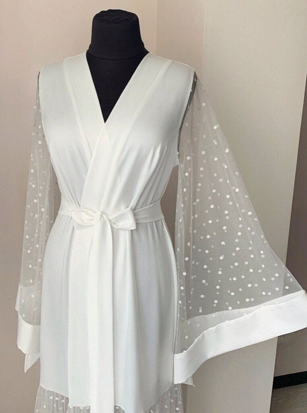 Sheet Robe White sheer robe | BellaDonnaUa Handmade ️