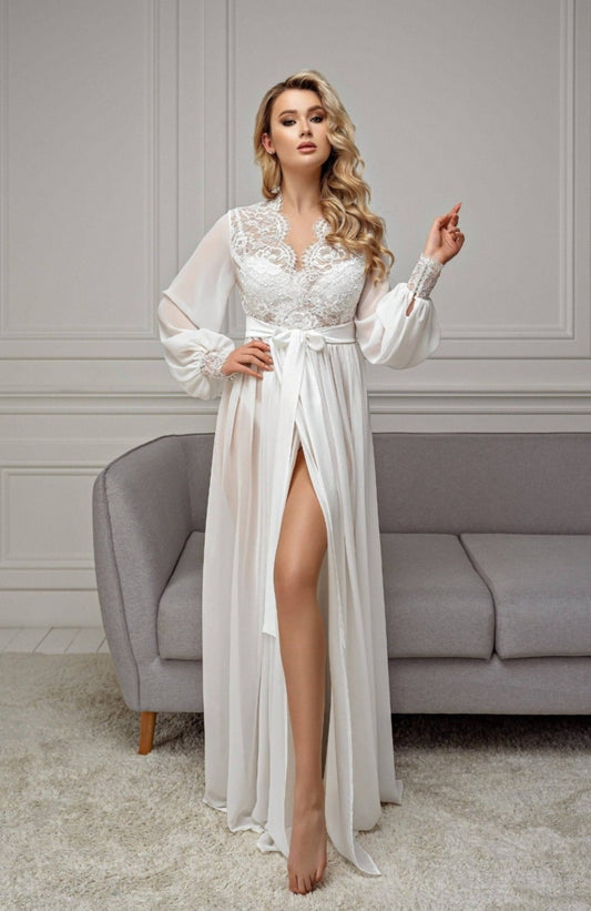 Women's Feather Tulle Robe Fancy Robes Long Bridal Robe Wedding Long  Lingerie Robe Nightgown Bathrobe Sleepwear with Belt,Beige : :  Clothing, Shoes & Accessories