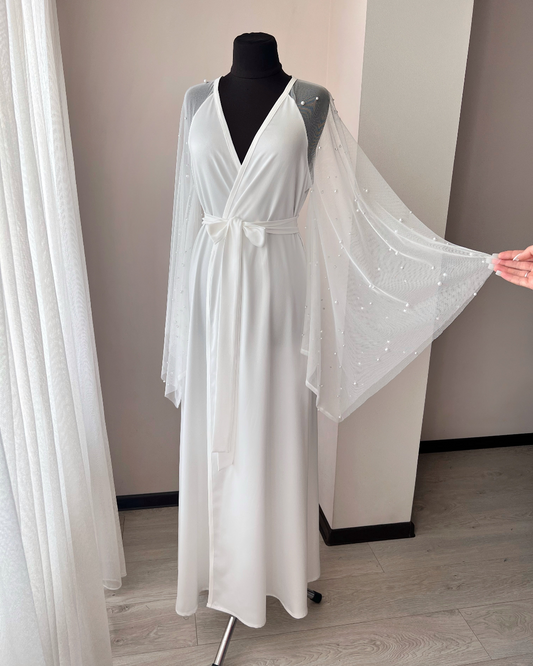 Sheer bridal robe