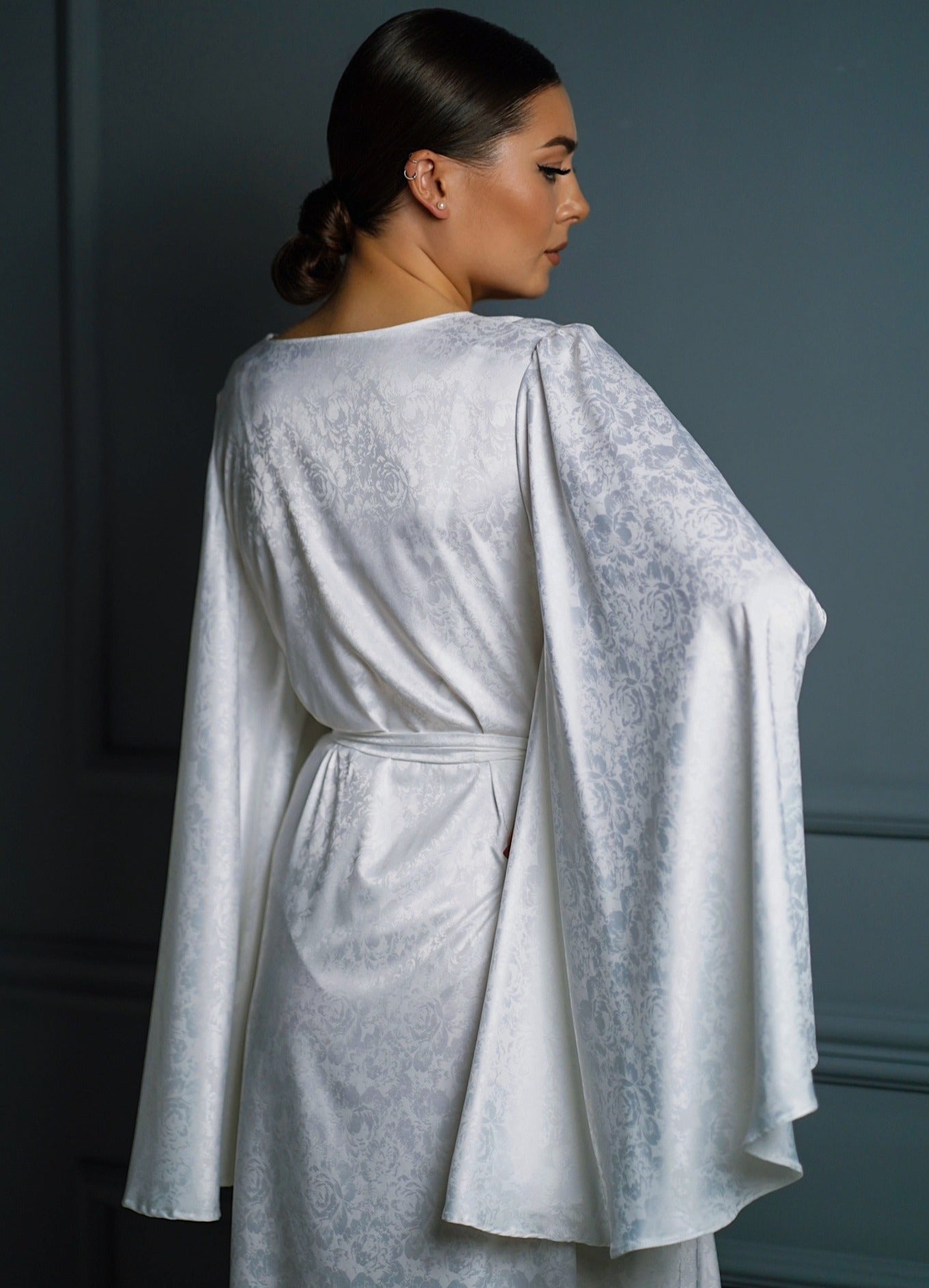 Luxury bridal robe kimono Ivory | BellaDonnaUa Handmade ️