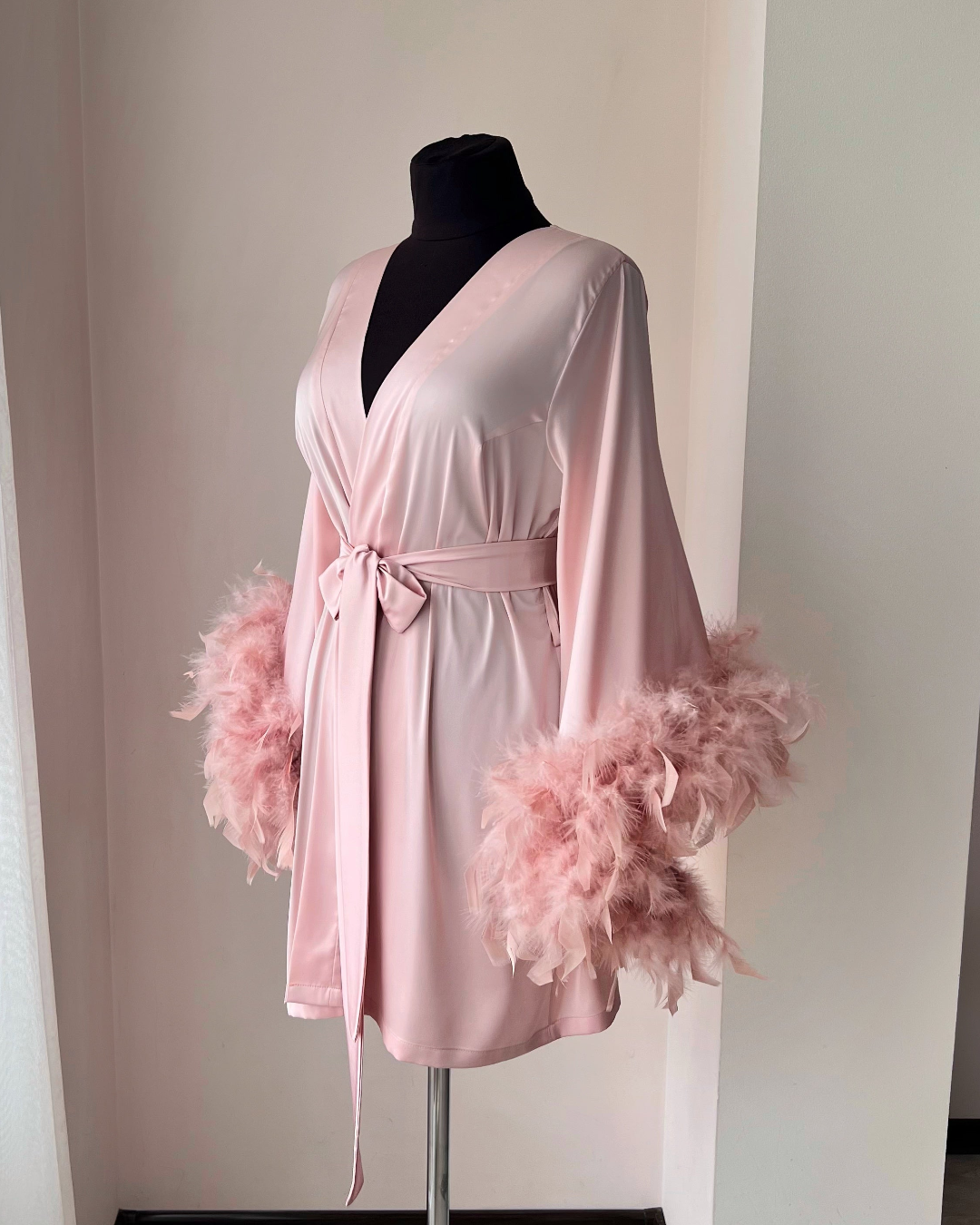 Feather robe bridesmaid Pink Handmade