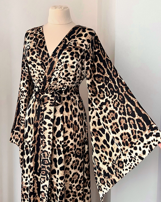 Leopard Kimono Robe long