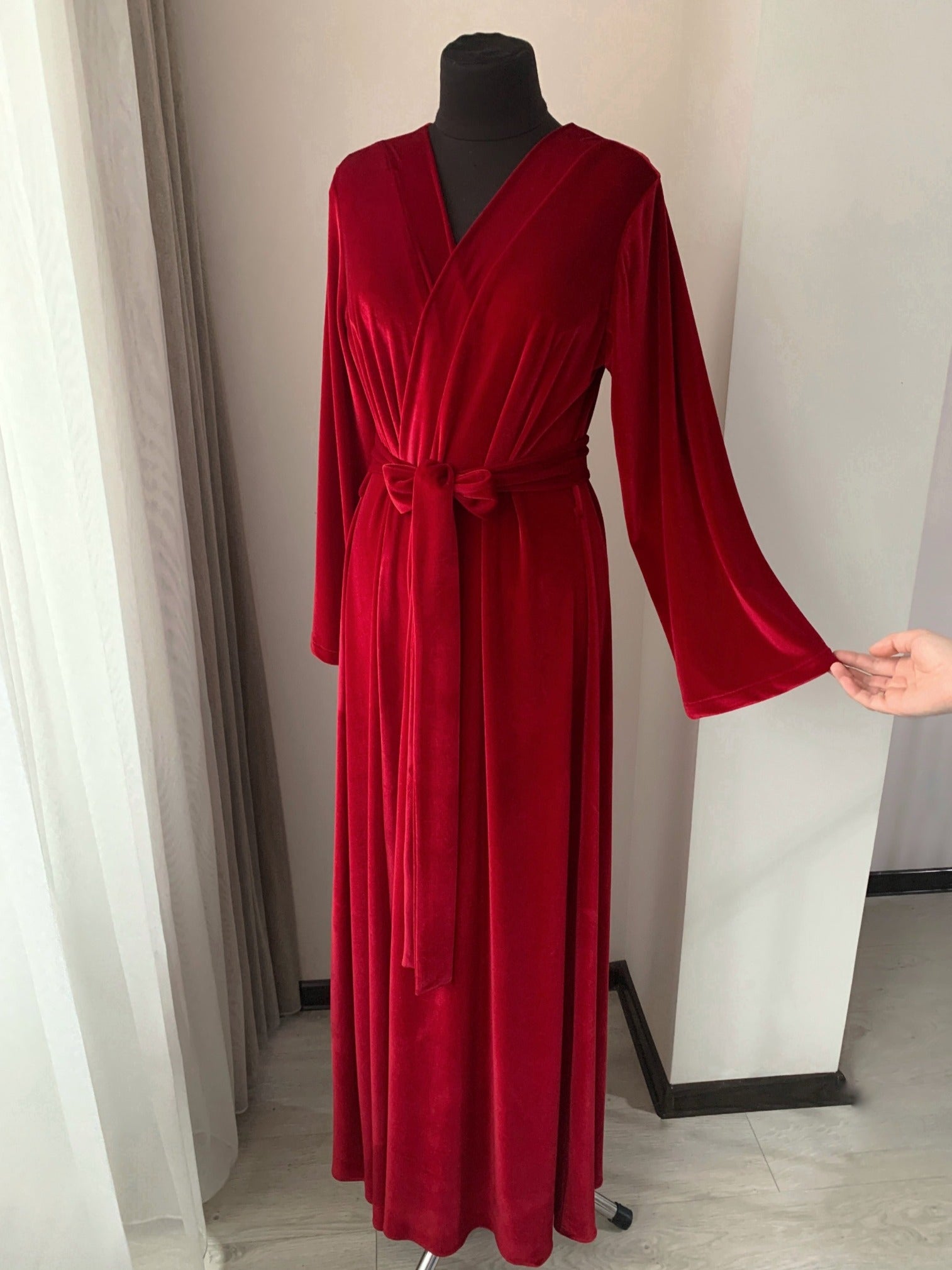 Silk velvet outlet robe