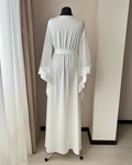 back robe long with pearls