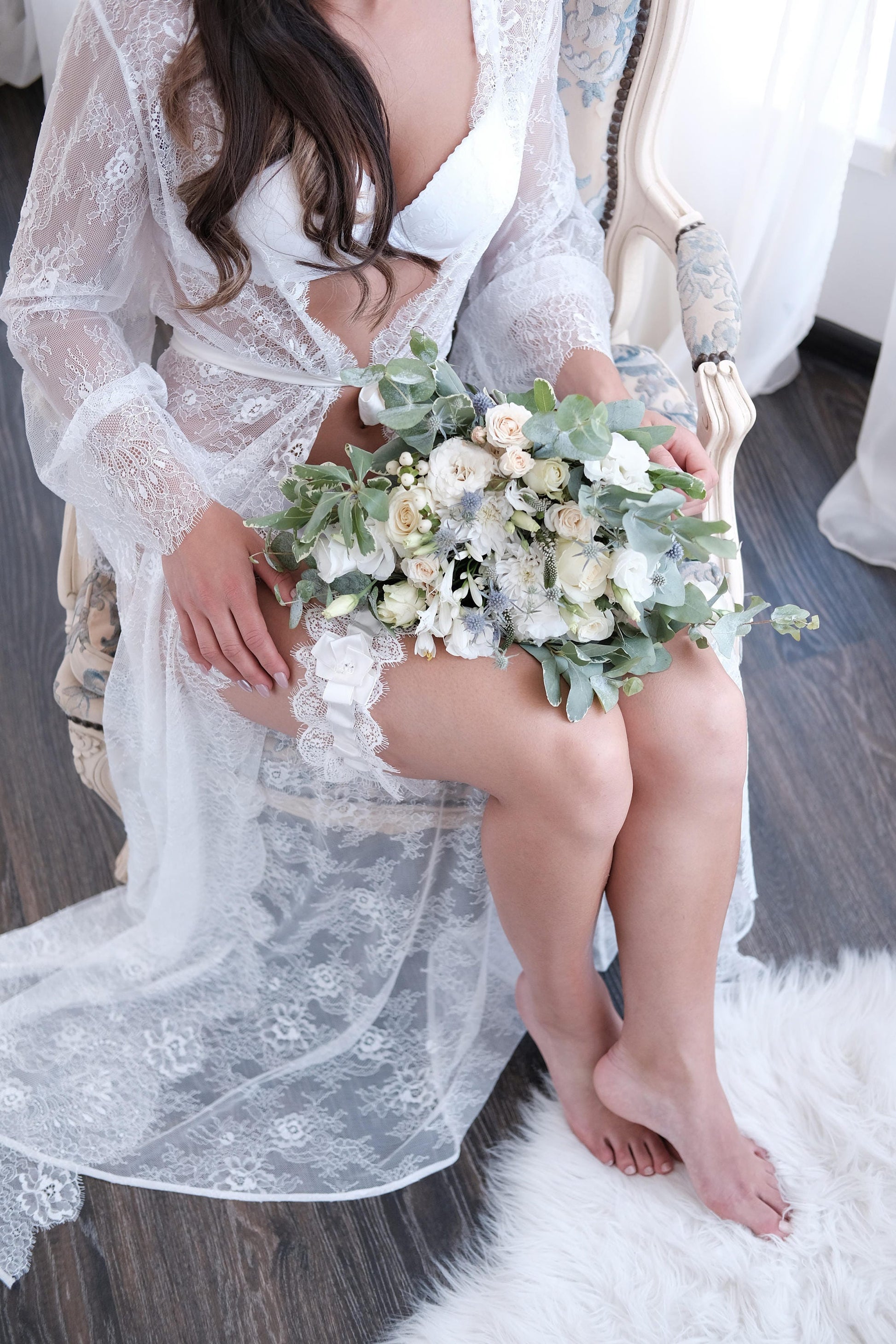 sheer robe bride