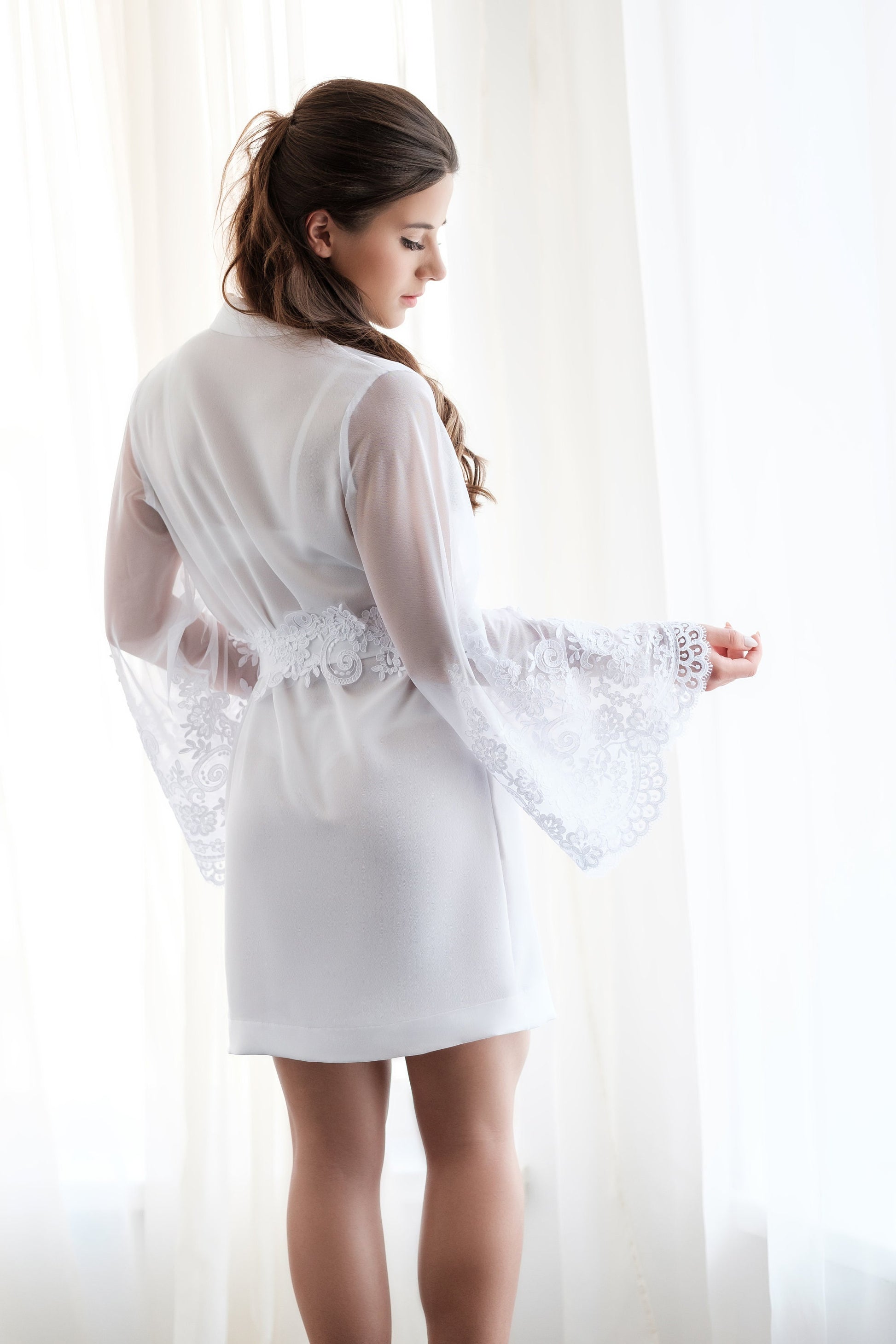 back white robe luxury