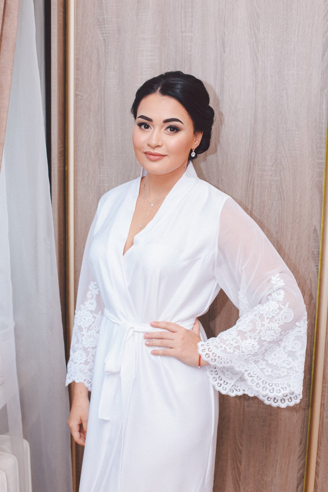 Kimono robe, lace bridal robe, sheer robe, wedding day, white robe, dr BellaDonnaUa Kimono robe, lace bridal robe, sheer robe, wedding day, white robe, dr BellaDonnaUa