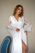 robe long lace sleeves