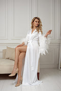 white boudoir robe