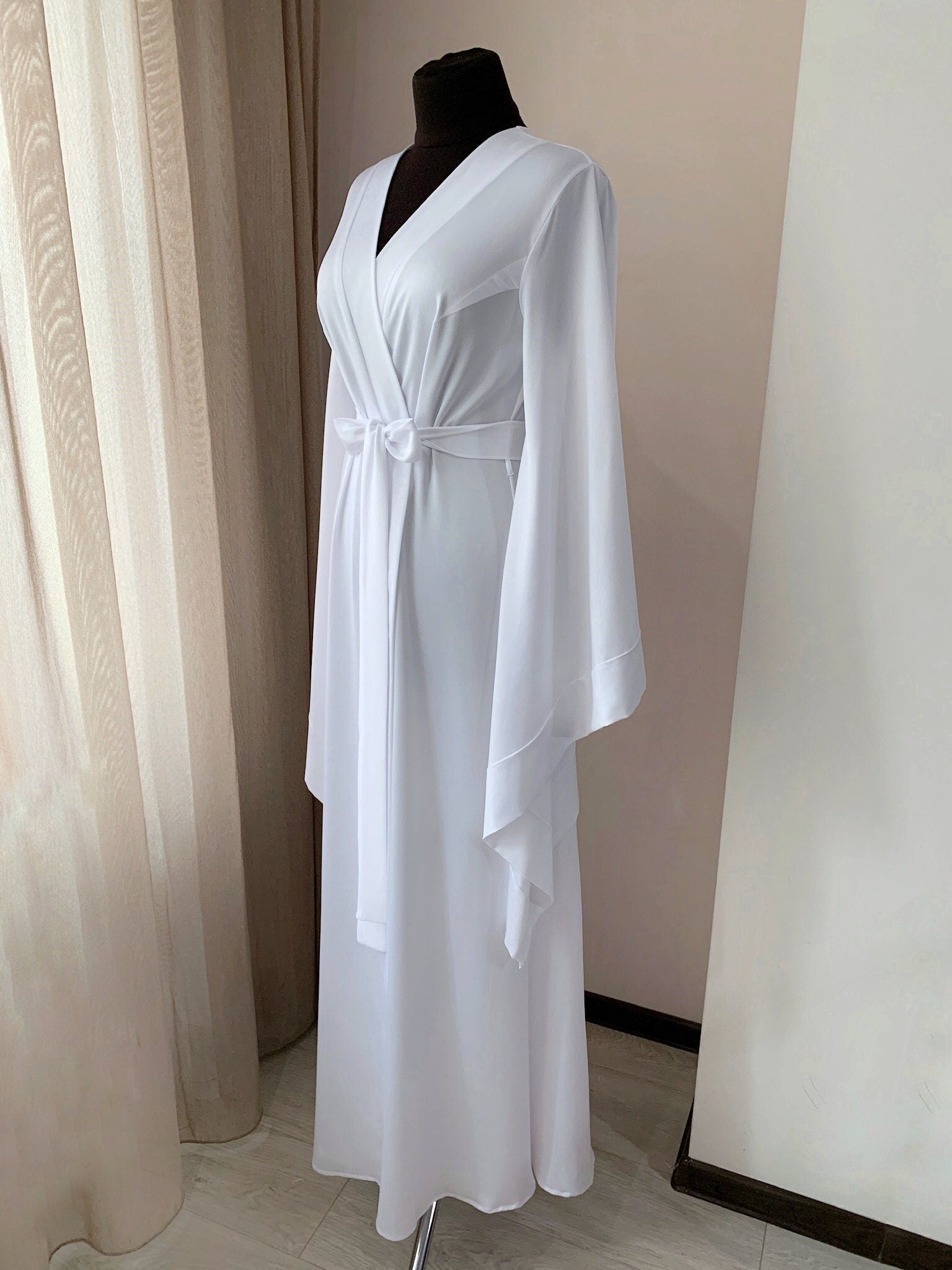 White satin robe White | BellaDonnaUa Handmade ️